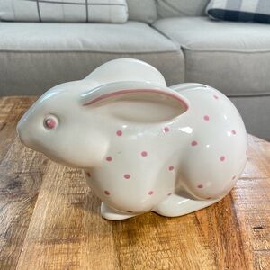 Tiffany & Co. Porcelain Pink & White Bunny Bank